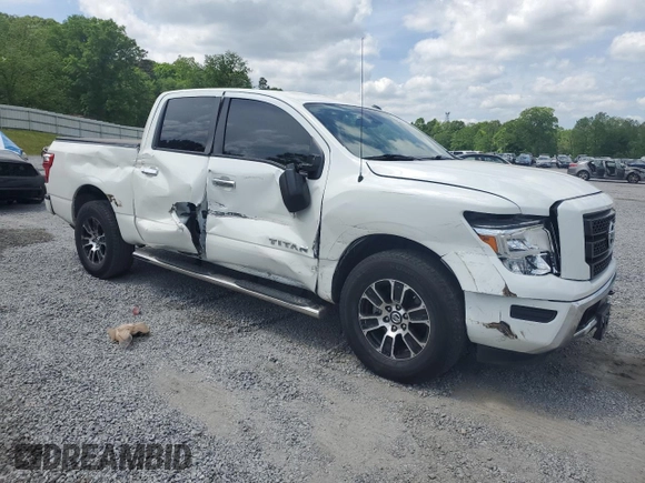 2021 Nissan Titan SV with VIN 1N6AA1ECXMN528984, listed as a Copart auction lot 53950365 with 64,474 mi miles and Salvage title. Bid and sale history available at DreamBid. Image 4.