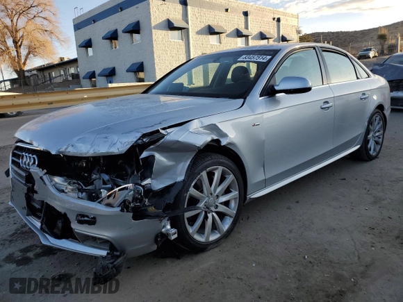 2014 Audi A4 Premium with VIN WAUAFAFL4EN030507, listed as a Copart auction lot 83457514 with 0 mi miles and Salvage Title. Bid and sale history available at carsss.com. Image 1.