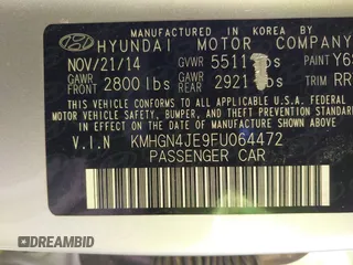 2015 Hyundai Genesis 3.8L z VIN KMHGN4JE9FU064472, wystawiony jako IAAI lot #41032816 z przebiegiem 81 949 mil mil oraz . Historia ofert i sprzedaży dostępna na DreamBid. Obrazek 9.