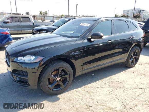 2018 Jaguar F-Pace 25t Premium with VIN SADCJ2FX0JA255130, listed as a Copart auction lot 63700125 with 68,931 mi miles and Clean title. Bid and sale history available at DreamBid. Image 1.