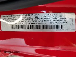 2012 Volkswagen Beetle 2.5L PZEV with VIN 3VWJP7AT5CM600979, listed as a Copart auction lot 45771955 with 122,365 mi miles and Salvage Title. Bid and sale history available at carsss.com. Image 14.