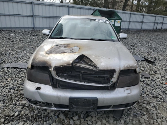 2001 Audi A4 with VIN WAUDC68D81A012246, listed as a Copart auction lot 48749525 with 60,876 mi miles and Salvage title. Bid and sale history available at DreamBid. Image 5.