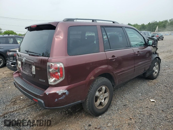 2007 Honda Pilot EX-L with VIN 2HKYF18597H523361, listed as a Copart auction lot 60176195 with 143,902 mi miles and Salvage title. Bid and sale history available at DreamBid. Image 3.