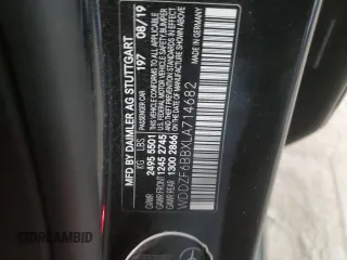 2020 Mercedes-Benz E AMG E 53 with VIN WDDZF6BBXLA714682, listed as a Copart auction lot 73029814 with 111,984 mi miles and Salvage Title. Bid and sale history available at carsss.com. Image 12.