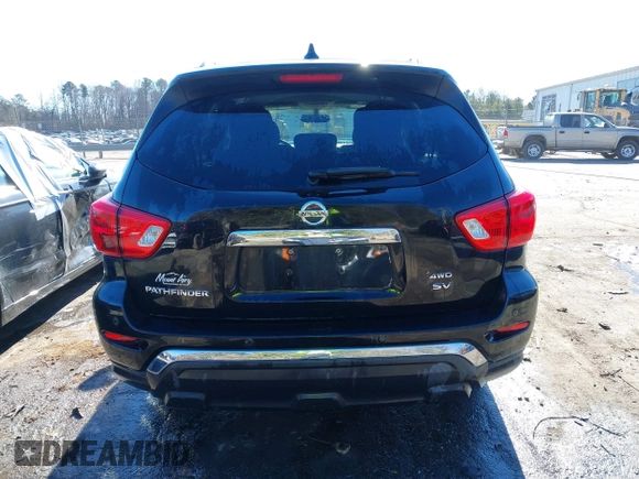 2019 Nissan Pathfinder S with VIN 5N1DR2MM2KC617509, listed as a IAAI auction lot 41320526 with 72,178 mi miles and . Bid and sale history available at DreamBid. Image 16.