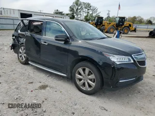 2014 Acura MDX Advance with VIN 5FRYD4H83EB037575, listed as a Copart auction lot 50621255 with 129,417 mi miles and Salvage Title. Bid and sale history available at DreamBid. Image 4.