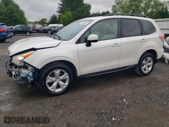 2014 Subaru Forester Premium z VIN JF2SJAEC1EH438969, wystawiony jako Copart lot #57674995 z przebiegiem 160 874 mil mil oraz Szkody całkowita. Historia ofert i sprzedaży dostępna na DreamBid. Obrazek 1.