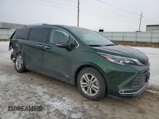 2021 Toyota Sienna Limited with VIN 5TDESKFC1MS033878, listed as a Copart auction lot 42054605 with 64,821 mi miles and Salvage Title. Bid and sale history available at DreamBid. Image 4.