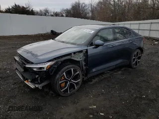 2022 Polestar 2 with VIN LPSED3KA6NL051521, listed as a Copart auction lot 46434805 with 19,110 mi miles and Salvage Title. Bid and sale history available at carsss.com. Image 1.
