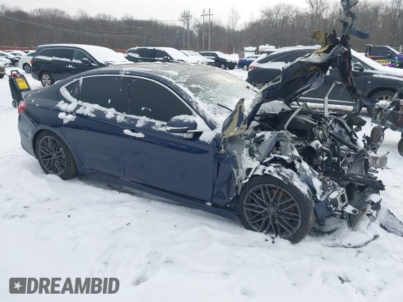 2019 Genesis G70 2.0T Advanced with VIN KMTG34LA3KU031693, listed as a IAAI auction lot 41143730 with 76,138 mi miles. Bid and sale history available at carsss.com. Image 1.
