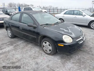 2005 Dodge Neon SE with VIN 1B3ES26C85D188331, listed as a IAAI auction lot 41462163 with 185,731 mi miles. Bid and sale history available at carsss.com. Image 1.