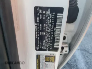 2016 Kia Optima SXL Turbo with VIN 5XXGV4L28GG043868, listed as a Copart auction lot 50427905 with 93,452 mi miles and Salvage title. Bid and sale history available at DreamBid. Image 13.