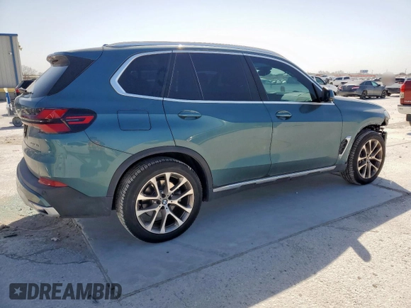 2025 BMW X5 sDrive40i with VIN 5UX13EU04S9Y41593, listed as a Copart auction lot 49856115 with 395 mi miles and Salvage Title. Bid and sale history available at carsss.com. Image 3.