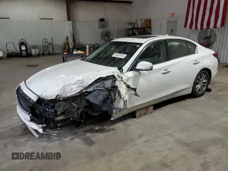 2017 Infiniti Q50 3.0t Premium with VIN JN1EV7AP4HM734045, listed as a Copart auction lot 46407015 with 0 mi miles and Salvage Title. Bid and sale history available at carsss.com. Image 1.