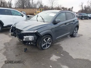 2019 Hyundai Kona Limited with VIN KM8K3CA59KU239307, listed as a IAAI auction lot 41607380 with 42,454 mi miles. Bid and sale history available at carsss.com. Image 2.