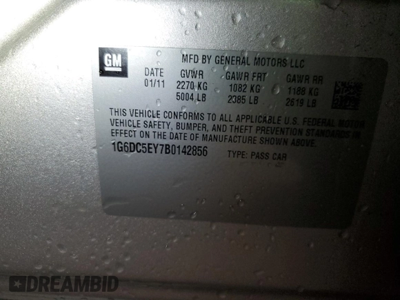 2011 Cadillac CTS with VIN 1G6DC5EY7B0142856, listed as a Copart auction lot 73872043 with 138,338 mi miles and Clean Title. Bid and sale history available at DreamBid. Image 12.