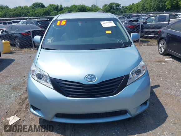 2015 Toyota Sienna LE AAS with VIN 5TDKK3DC4FS636029, listed as a IAAI auction lot 42552045 with 82,293 mi miles and . Bid and sale history available at DreamBid. Image 12.