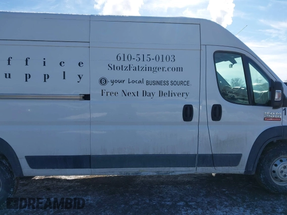 2017 Ram ProMaster Cargo with VIN 3C6TRVDG5HE532880, listed as a IAAI auction lot 41386942 with 129,348 mi miles and . Bid and sale history available at carsss.com. Image 12.