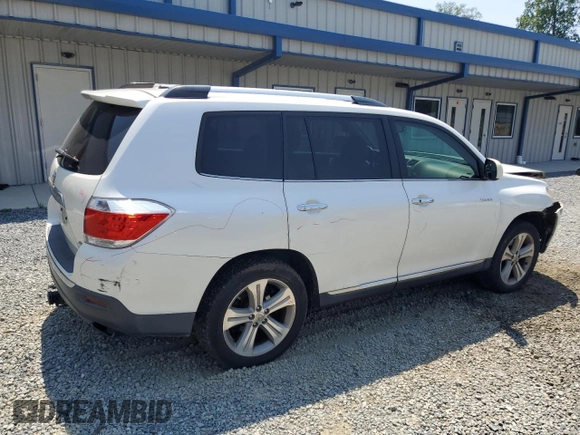 2013 Toyota Highlander Limited with VIN 5TDDK3EH8DS235518, listed as a Copart auction lot 62254505 with 230,268 mi miles and Salvage title. Bid and sale history available at DreamBid. Image 3.