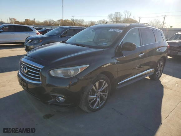 2015 Infiniti QX60 with VIN 5N1AL0MN4FC530525, listed as a Copart auction lot 83909744 with 129,476 mi miles and Salvage Title. Bid and sale history available at carsss.com. Image 1.
