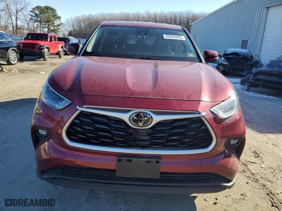 2021 Toyota Highlander L with VIN 5TDBZRBH9MS529973, listed as a Copart auction lot 88683845 with 40,365 mi miles and Salvage Title. Bid and sale history available at carsss.com. Image 5.