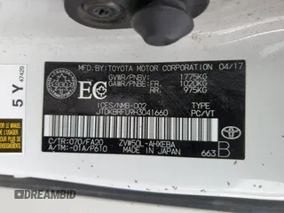 2017 Toyota Prius Two with VIN JTDKBRFU9H3041660, listed as a Copart auction lot 52320425 with 306,177 mi miles and Clean Title. Bid and sale history available at DreamBid. Image 12.