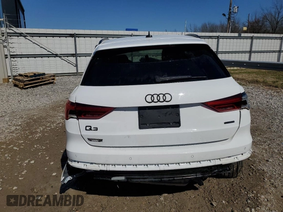 2021 Audi Q3 S line Premium Plus with VIN WA1EECF38M1041061, listed as a Copart auction lot 46298345 with 87,225 mi miles and Clean Title. Bid and sale history available at carsss.com. Image 6.