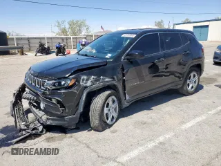 2023 Jeep Compass Sport with VIN 3C4NJDAN7PT538650, listed as a Copart auction lot 60293965 with 57,586 mi miles and Salvage title. Bid and sale history available at DreamBid. Image 1.
