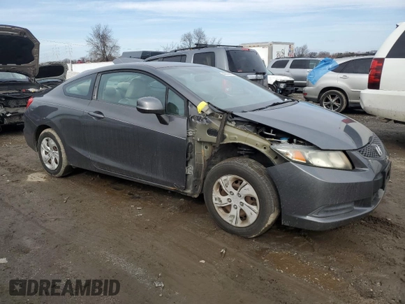 2013 Honda Civic Cpe LX with VIN 2HGFG3B5XDH521472, listed as a Copart auction lot 43970675 with 113,410 mi miles and Salvage Title. Bid and sale history available at carsss.com. Image 4.