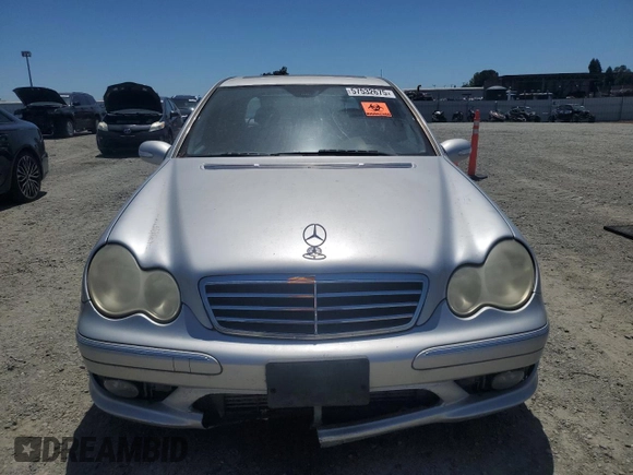 2005 Mercedes-Benz C 230 Kompressor with VIN WDBRF40JX5F617026, listed as a Copart auction lot 57532675 with 229,853 mi miles and Clean title. Bid and sale history available at DreamBid. Image 5.