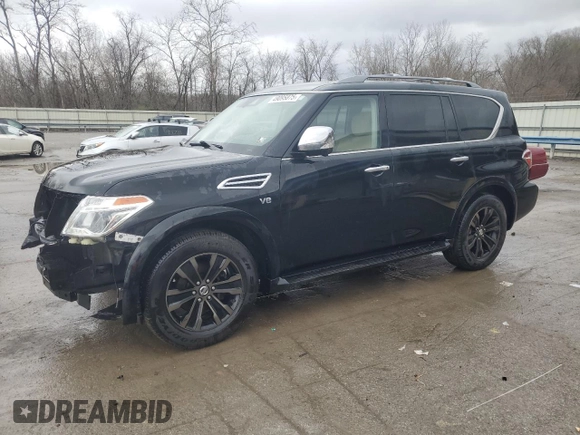 2020 Nissan Armada SL with VIN JN8AY2NC6L9617290, listed as a Copart auction lot 49095875 with 75,322 mi miles and Salvage Title. Bid and sale history available at carsss.com. Image 1.