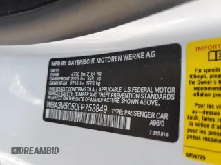 2015 BMW 4 Series 428i с VIN WBA3V5C50FP753849, выставлен на аукционе Copart как лот 45970145 с пробегом 73 242 миль миль и Списание • Salvage title. История ставок и продаж доступна на DreamBid. Изображение 12.