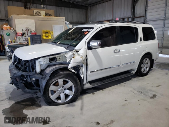 2010 Nissan Armada Titanium z VIN 5N1BA0NDXAN610604, wystawiony jako Copart lot #80023374 z przebiegiem 199 475 mil mil oraz Szkoda całkowita • Salvage title. Historia ofert i sprzedaży dostępna na DreamBid. Obrazek 1.
