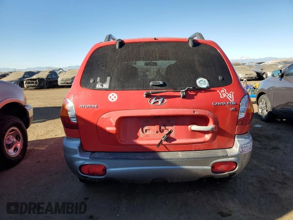 2002 Hyundai Santa Fe GLS with VIN KM8SC13D13U523394, listed as a Copart auction lot 83606674 with 162,835 mi miles and Clean Title. Bid and sale history available at carsss.com. Image 6.