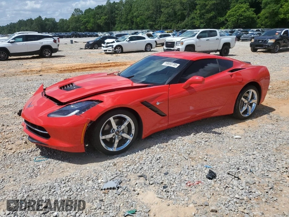 2014 Chevrolet Corvette 1LT with VIN 1G1YB2D71E5134308, listed as a Copart auction lot 59693705 with 72,822 mi miles and Salvage title. Bid and sale history available at DreamBid. Image 1.