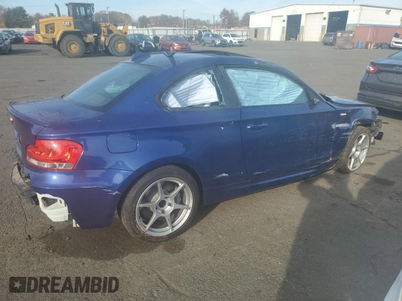 2012 BMW 1 Series 135i with VIN WBAUC9C51CVM12257, listed as a Copart auction lot 78604644 with Not provided miles and Salvage title. Bid and sale history available at DreamBid. Image 3.