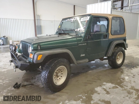 2000 Jeep Wrangler SE with VIN 1J4FA29P3YP801389, listed as a Copart auction lot 44803835 with 131,945 mi miles and Clean Title. Bid and sale history available at carsss.com. Image 1.