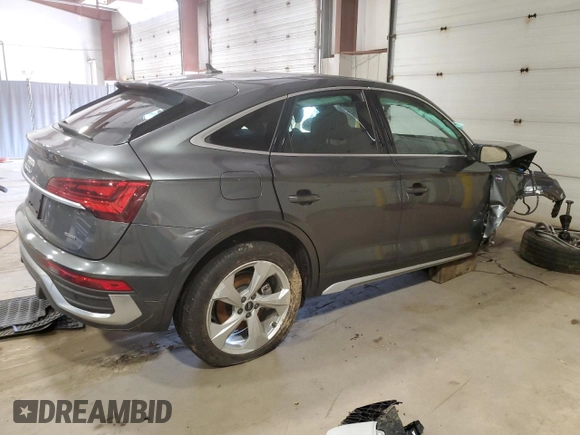 2023 Audi Q5 Sportback S line Prestige with VIN WA16AAFY2P2190953, listed as a Copart auction lot 67309704 with Not provided miles and Salvage title. Bid and sale history available at DreamBid. Image 3.