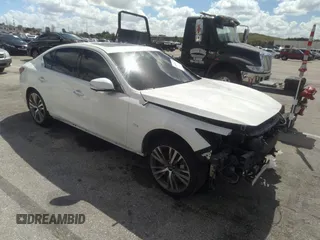 2018 Infiniti Q50 Luxe with VIN JN1EV7AP5JM363984, listed as a IAAI auction lot 42397186 with 33,113 mi miles and . Bid and sale history available at DreamBid. Image 1.