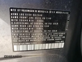 2024 Volkswagen Tiguan SE R-Line Black z VIN 3VVCB7AX2RM075323, wystawiony jako Copart lot #81290414 z przebiegiem 15 867 mil mil oraz Szkoda całkowita • Salvage title. Historia ofert i sprzedaży dostępna na DreamBid. Obrazek 13.