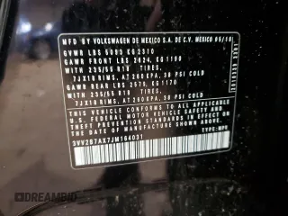 2018 Volkswagen Tiguan SEL с VIN 3VV2B7AX7JM164031, выставлен на аукционе Copart как лот 52967265 с пробегом Не указан миль и Списание • Salvage title. История ставок и продаж доступна на DreamBid. Изображение 12.