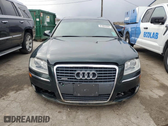 2007 Audi A8 L 4.2L with VIN WAUMV44E47N020858, listed as a Copart auction lot 81004994 with 0 mi miles and Clean Title. Bid and sale history available at carsss.com. Image 5.