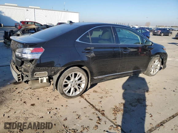 2010 Lexus HS 250h with VIN JTHBB1BA1A2014489, listed as a Copart auction lot 83256684 with 136,657 mi miles and Salvage Title. Bid and sale history available at DreamBid. Image 3.