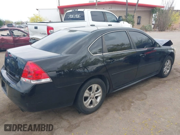 2013 Chevrolet Impala LS with VIN 2G1WF5E39D1109102, listed as a IAAI auction lot 42010215 with 108,480 mi miles and . Bid and sale history available at DreamBid. Image 4.