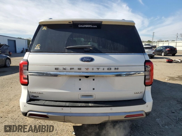 2022 Ford Expedition Max Limited с VIN 1FMJK1KT1NEA61732, выставлен на аукционе Copart как лот 88970155 с пробегом 55 771 миль миль и Списание • Salvage title. История ставок и продаж доступна на DreamBid. Изображение 6.