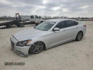 2018 Genesis G80 3.8L with VIN KMHGN4JE0JU257909, listed as a Copart auction lot 44335225 with 123,592 mi miles and Clean Title. Bid and sale history available at carsss.com. Image 1.