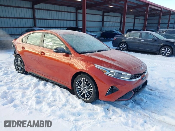2023 Kia Forte GT-Line with VIN 3KPF54AD5PE528042, listed as a IAAI auction lot 41146498 with 45,669 mi miles. Bid and sale history available at carsss.com. Image 1.