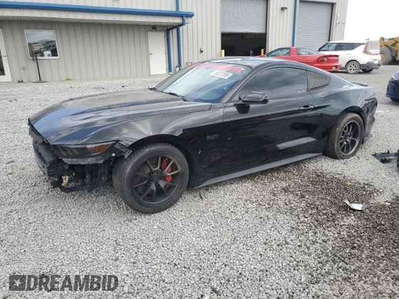 2015 Ford Mustang GT with VIN 1FA6P8CF9F5430356, listed as a Copart auction lot 55227095 with 58,986 mi miles and Salvage title. Bid and sale history available at DreamBid. Image 1.