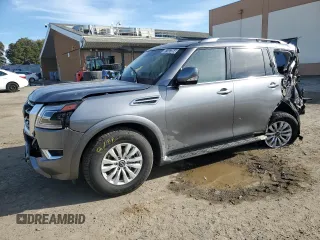 2023 Nissan Armada SV with VIN JN8AY2AC1P9182335, listed as a Copart auction lot 87447854 with 45,112 mi miles and Salvage Title. Bid and sale history available at carsss.com. Image 1.