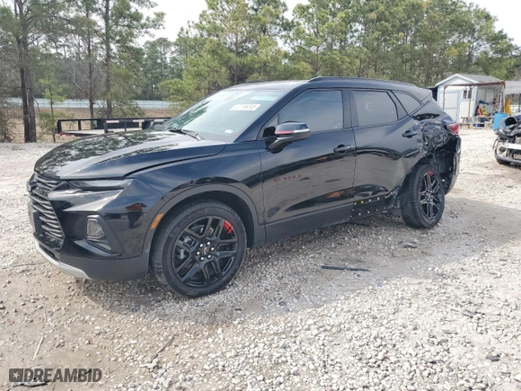 2022 Chevrolet Blazer LT with VIN 3GNKBDRS3NS189054, listed as a Copart auction lot 47196345 with 32,013 mi miles and Salvage Title. Bid and sale history available at carsss.com. Image 1.